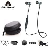 Aniwk Вакуумные спортивные беспроводные качественные Bluetooth наушники-вкладыши-гарнитура с микрофоном