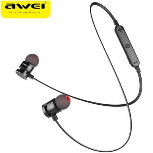 Awei T11 Вакуумные спортивные беспроводные качественные Bluetooth наушники-вкладыши-гарнитура с микрофоном