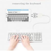 Elough Универсальный переходник-адаптер Micro USB OTG на телефон для подключения USB флешки, клавиатуры, мыши, геймпада