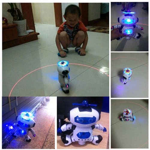 Игрушка электронный светящийся музыкальный робот, танцующий под музыку