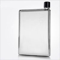 Прозрачная пластиковая бутылка-фляжка размера А5