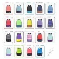 Рюкзак женский/мужской тканевый городской школьный молодежный двухцветный 20-35 л (много расцветок)