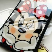 Силиконовый мягкий чехол-бампер с Минни и Микки Маус на айфон (iPhone) 5, 6, 7