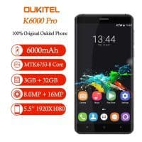 Смартфон OUKITEL K6000 Pro 5.5″ LTE 4G 32 GB MTK6753 6000 мАч silver/gray/gold