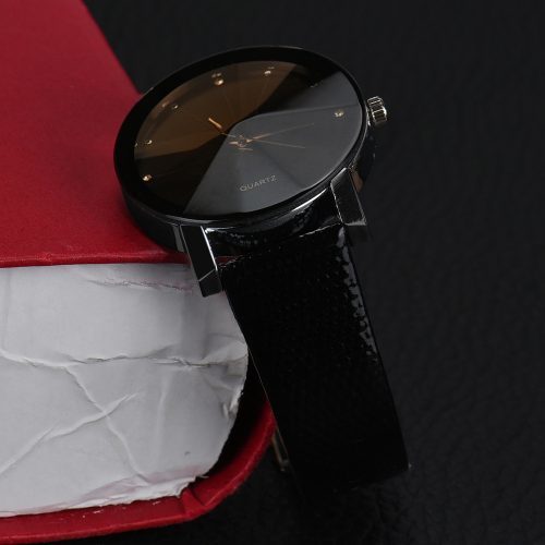 Женские и мужские наручные кварцевые повседневные черные минималистичные часы с аналоговым дисплеем