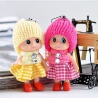 Маленькие детские мини куклы-брелоки 8 см в наборе 5 шт.