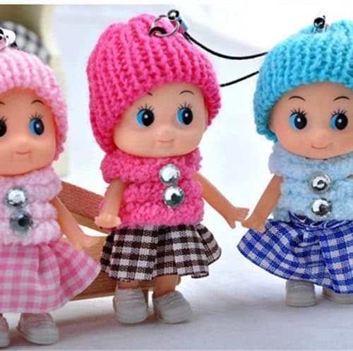 Маленькие детские мини куклы-брелоки 8 см в наборе 5 шт.
