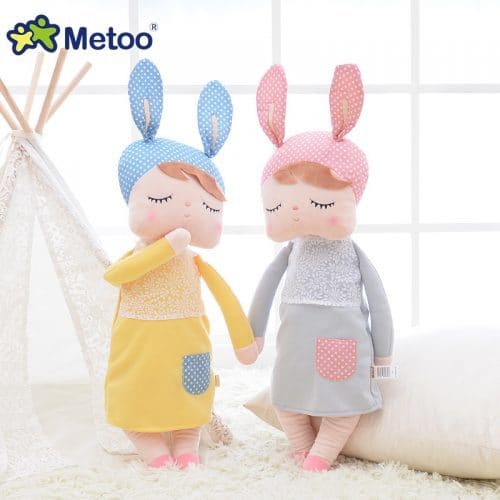 Metoo Спящий кролик (Rabbit Angela Doll) тряпичная мягкая плюшевая кукла-сплюшка 33 см