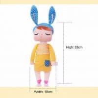 Metoo Спящий кролик (Rabbit Angela Doll) тряпичная мягкая плюшевая кукла-сплюшка 33 см