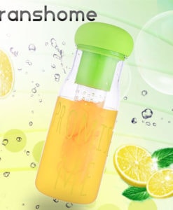 Пластиковая герметичная прозрачная бутылка для воды с отделением для фруктов, ягод, лимона 750 мл