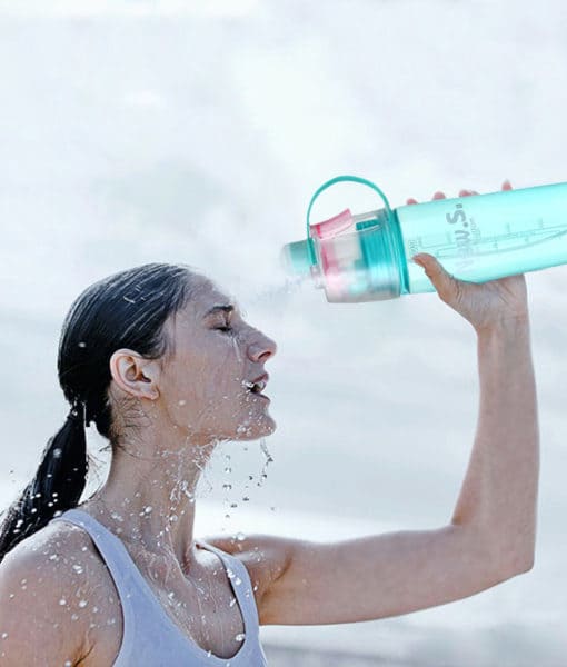 Пластиковая спортивная герметичная бутылка с распылителем для воды для фитнеса 400/600 мл