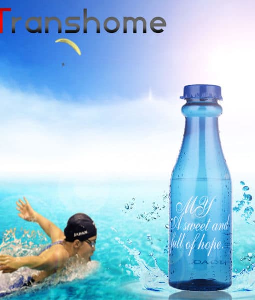 Пластиковая спортивная герметичная бутылка с трубочкой для воды для фитнеса 650 мл
