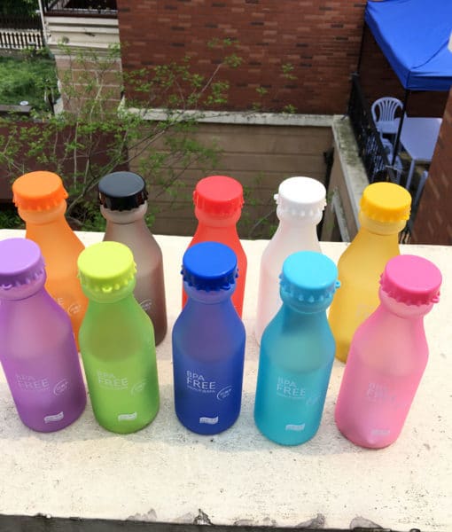 Пластиковая спортивная герметичная матовая бутылка BPA FREE для воды для фитнеса 550 мл