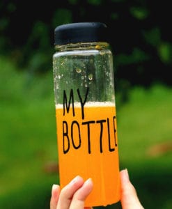 Пластиковая спортивная прозрачная бутылка для воды My Bottle 500 мл + мешок