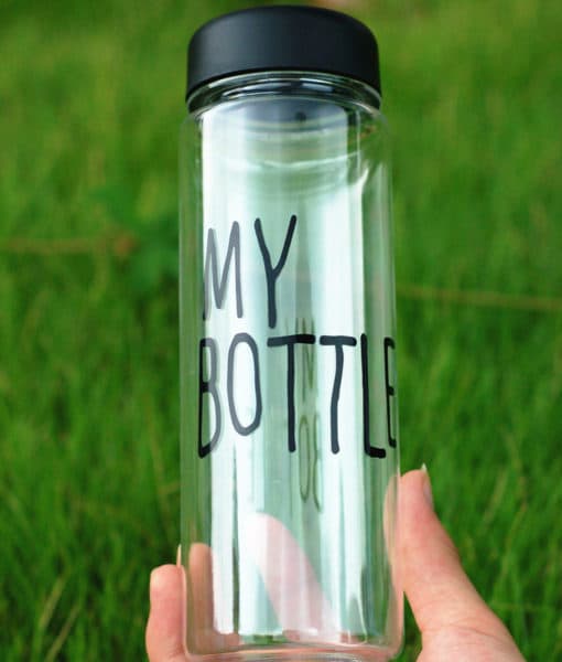Пластиковая спортивная прозрачная бутылка для воды My Bottle 500 мл + мешок