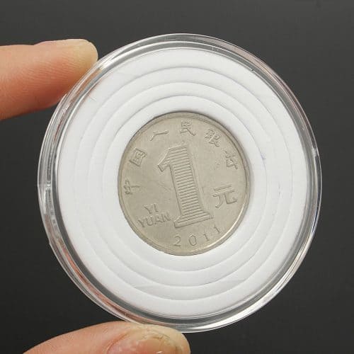 Пластиковые круглые капсулы для хранения монет 46 мм (в наборе 20 шт.)
