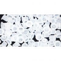 Пластиковые прозрачные одноразовые капсы-колпачки для тату краски-чернил 8 мм, 500 шт.