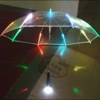 Прозрачный светодиодный зонт-трость с подсветкой