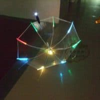 Прозрачный светодиодный зонт-трость с подсветкой