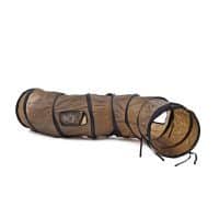 Шуршащий коричневый длинный складной туннель-игрушка для кошек