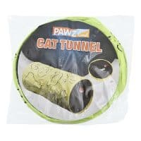 Шуршащий зеленый туннель-игрушка с мячиком для кошек