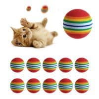 Яркая игрушка-мячик для кошки в наборе 10 шт.