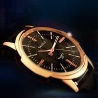 Yazole Мужские наручные кварцевые повседневные черные и коричневые часы с аналоговым дисплеем под розовое золото
