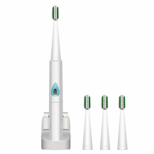 AZDENT 110/220 V электрическая беспроводная водонепроницаемая ультразвуковая зубная щетка с 4 сменными насадками