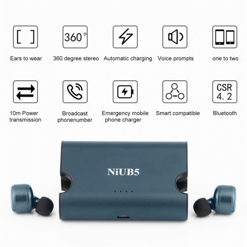Беспроводные bluetooth наушники Niub 5 с микрофоном и шумоподавлением
