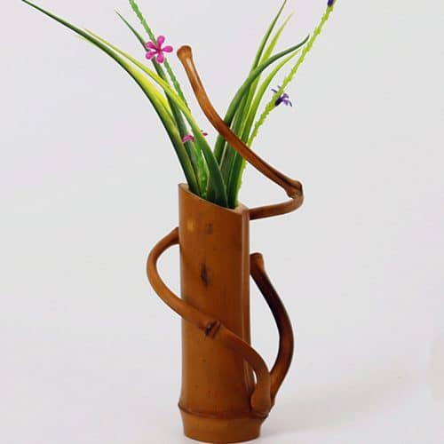Деревянная бамбуковая декоративная ваза для цветов