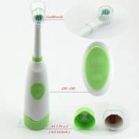 Дешевая электрическая аккумуляторная водонепроницаемая зубная щетка с 4 сменными насадками