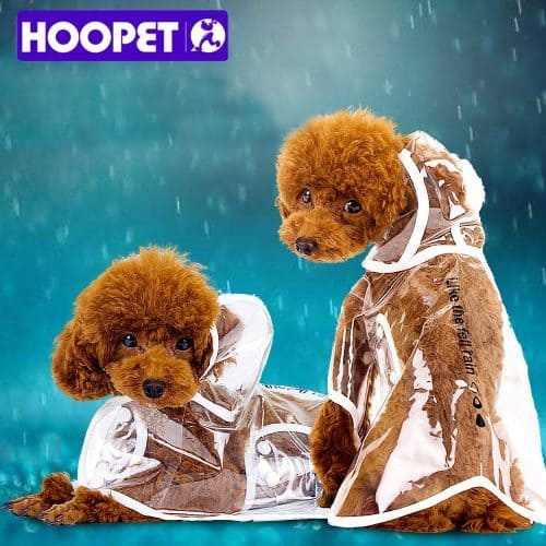 HOOPET непромокаемый прозрачный дождевик с капюшоном для маленьких собак