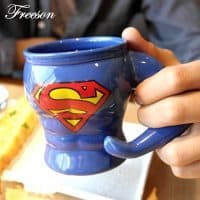 Керамическая синяя кружка Супермена 320 мл