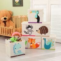 Коробка-органайзер с изображением животных для хранения детских вещей и игрушек