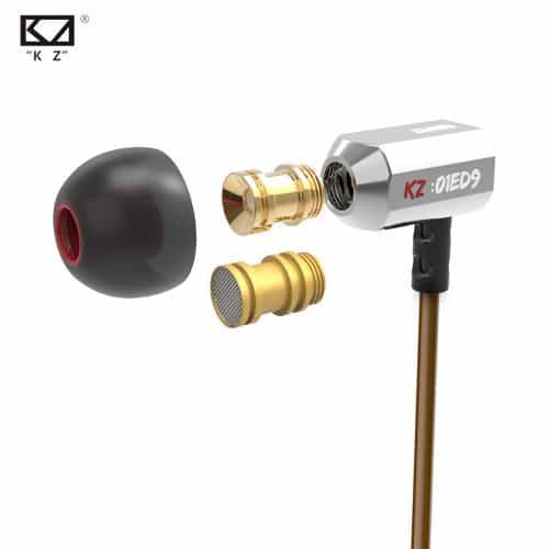 Металлические вакуумные качественные стерео наушники-гарнитура KZ ED9 с шумоизоляцией
