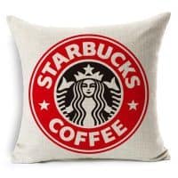 Наволочка на подушку 45х45 см Starbucks Coffee