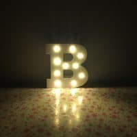 Объемные деревянные белые буквы ночник с подсветкой-светодиодами