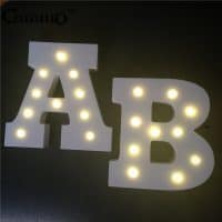 Объемные деревянные белые буквы ночник с подсветкой-светодиодами