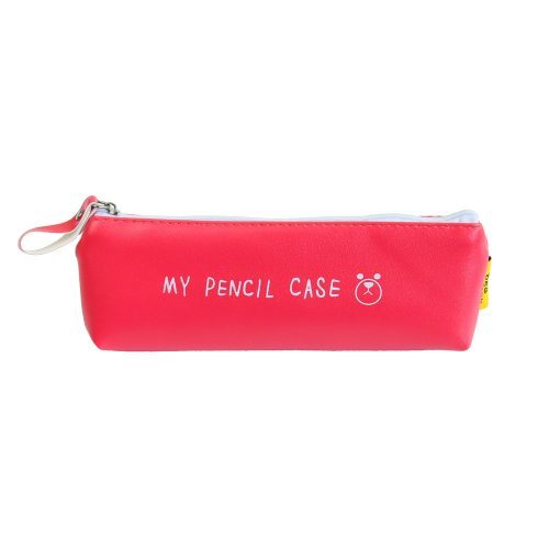 Школьный пенал-косметичка из искусственной кожи с надписью My pencil case для школьных принадлежностей и канцелярии