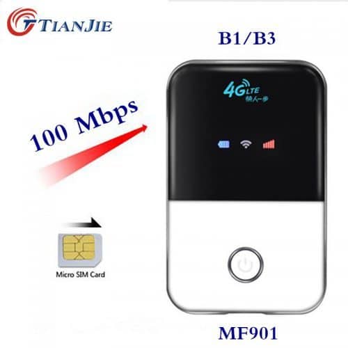 Tianjie карманная точка доступа (4G LTE беспроводной мини Wi-Fi роутер с micro SIM картой)