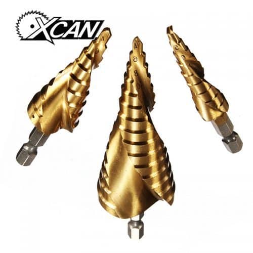 Xcan спиральные сверла по металлу 3 шт 4-12/20/32 мм