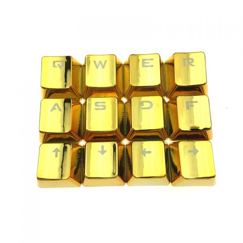 Металлические колпачки на клавиши клавиатуры (золотые, серебристые и синие)