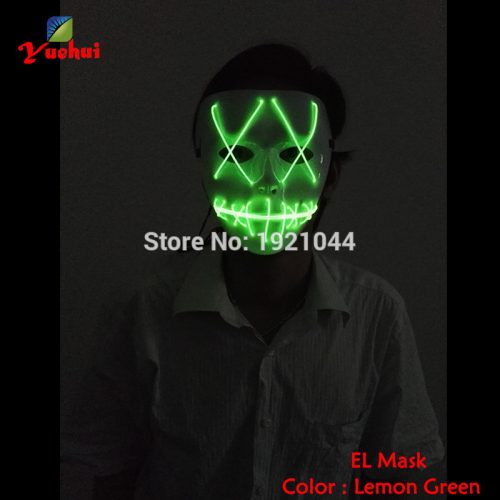 Светящиеся страшные маски на лицо на Хэллоуин