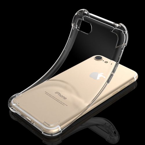 Силиконовый противоударный прозрачный мягкий двусторонний чехол-обложка для iPhone (айфон) 7, 7 plus, 8, 8 plus, X