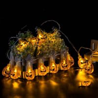 Декоративная светодиодная гирлянда (тыквы/привидения/пауки/черепа/глаза/летучие мыши) для украшения на Хэллоуин