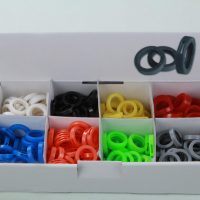 Силиконовые разноцветные чехлы-маркеры-накладки для ключей