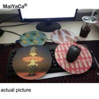 Круглый коврик для компьютерной мыши с изображением ананасов