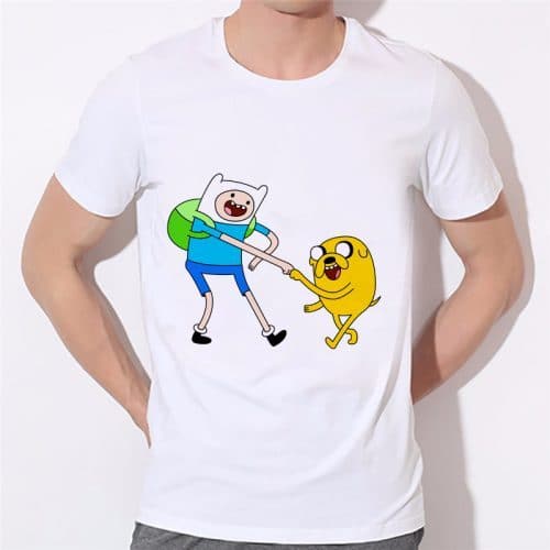Мужская и женская белая футболка Время приключений (Adventure Time)