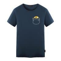 Мужская и женская хлопковая футболка с Джейком в кармане из Время приключений (Adventure Time)