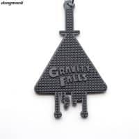 Ожерелье кулон подвеска на цепочке и брелок Билл Шифр желтый треугольник из Гравити Фолз (Gravity Falls)
